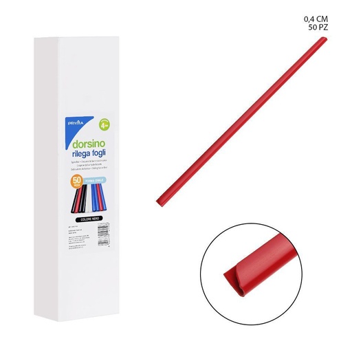 [0217978] Varilla encuadernadora de 4mm 50pz - Suministros de oficina