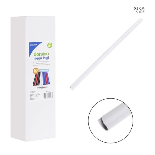 [0217985] Varilla encuadernadora 8mm 50pz - Artículos de oficina