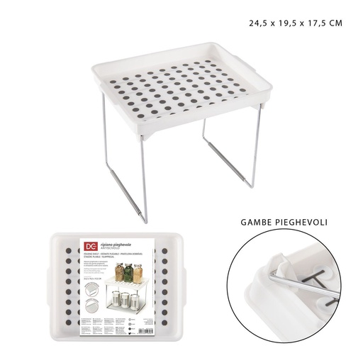 [0218353] Estante plegable antideslizante 24.5x19.5x17.5cm - Productos plásticos