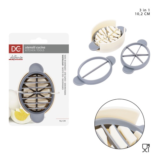 [0218704] Corta huevo plast. 3 cuchillas 10.2X6.5X3CM - Utensilios de cocina