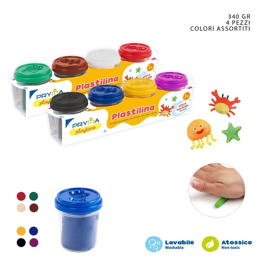 [0220149] Plastilina 85g 4 PZ - Juguetes y manualidades