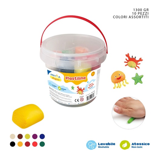 [0220152] Plastilina 130g 10 piezas para modelado y manualidades