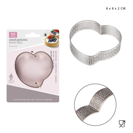 [0220592] Molde para mousse de corazón 8x8x2 cm - Utensilios de repostería