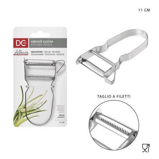 [0220599] Pelador cortador de acero 11x7x1.3 cm - Utensilios de cocina
