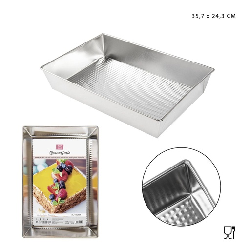 [0221410] Bandeja de horno rectangular 35.7x24.3cm antiadherente para hornear