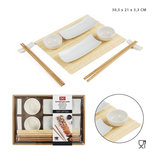 [0221211] Kit de accesorios para sushi 30.5x21x3.3cm 9pz