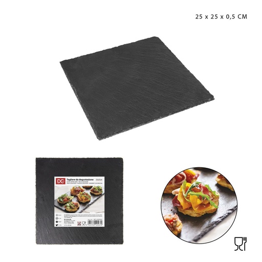 [0221319] Tablas de degustación cuadradas 25x25x0.5cm - Utensilios de cocina