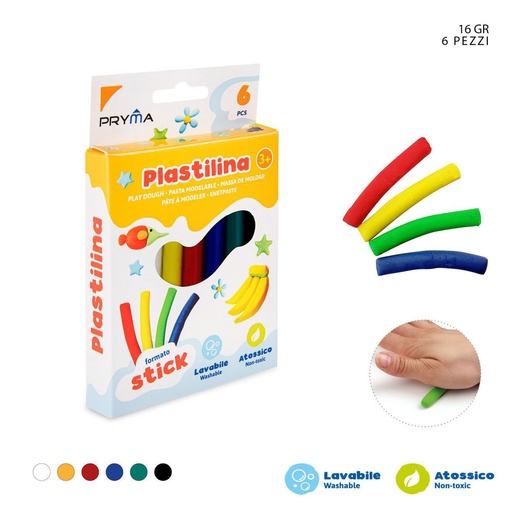 [0223210] Plastilina 16g 6pcs para niños