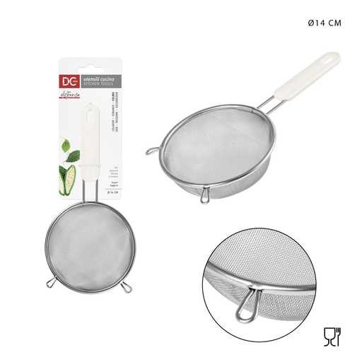 [0221584] Colador redondo con mango de acero 14 cm - Accesorios de cocina