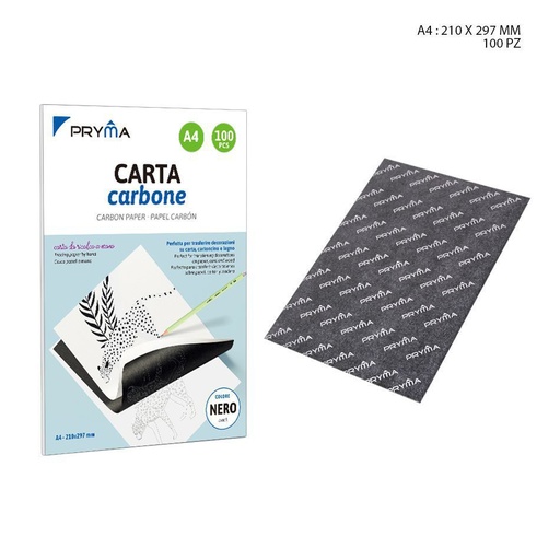 [0220299] Papel de calco A4 21x29.7cm 100ff negro - Papelería