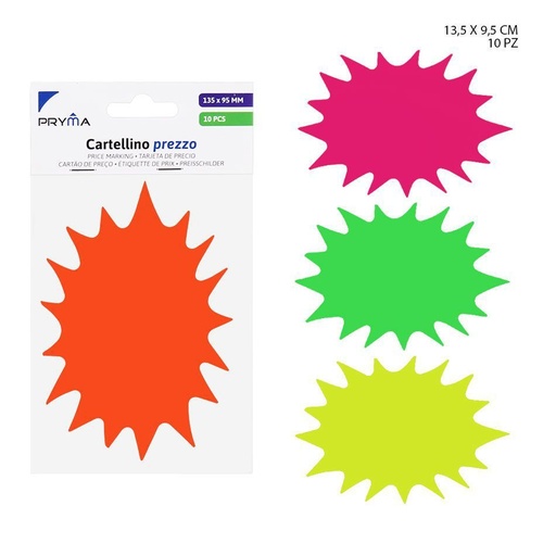 [0220319] Etiqueta de precio ovalada 13.5x9.5 cm 10 pcs - Papelería y etiquetas