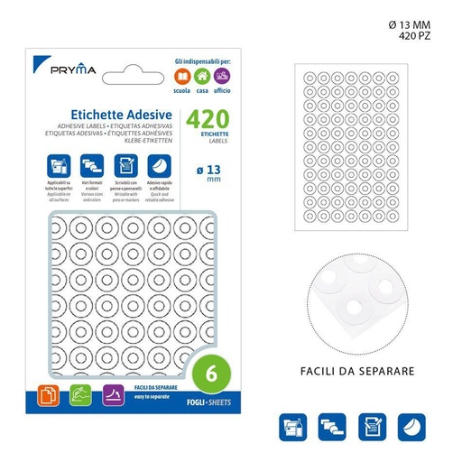 [0221125] Pegatina para espirales 13cm 6FF blanco para material escolar