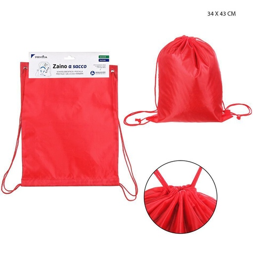 [0221269] Bolsa con cordón rojo 34x43cm para almacenamiento