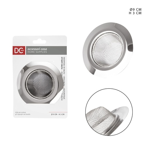 [0221836] Filtro de fregadero de acero 9X3 cm - Accesorios de cocina