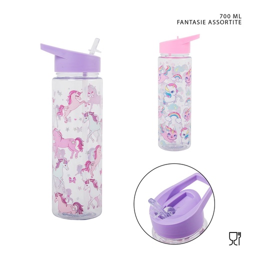 [0222382] Botella de agua de plástico 700 ml - Utensilios para bebida