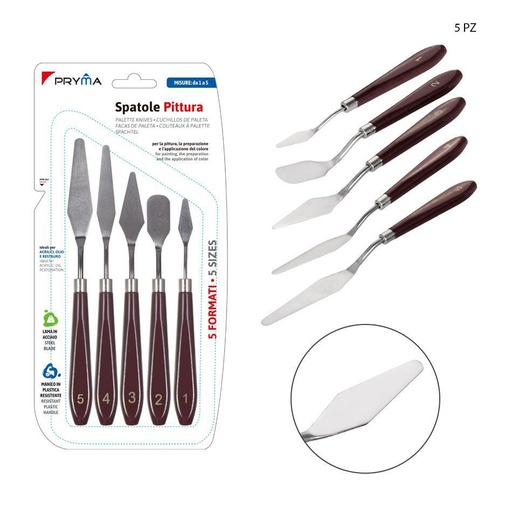 [0222180] Espátula para pintura al óleo 5pcs