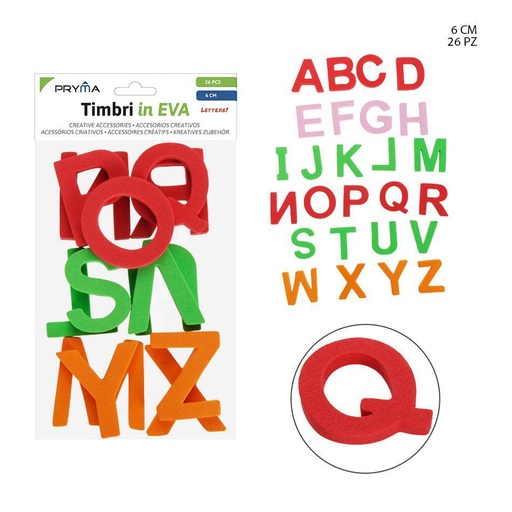 [0222186] Sello de goma EVA 6CM 26PZ - Accesorios de arte