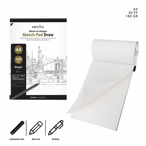 [0222446] Cuaderno de bocetos A4 30 páginas 160g - Material de bellas artes