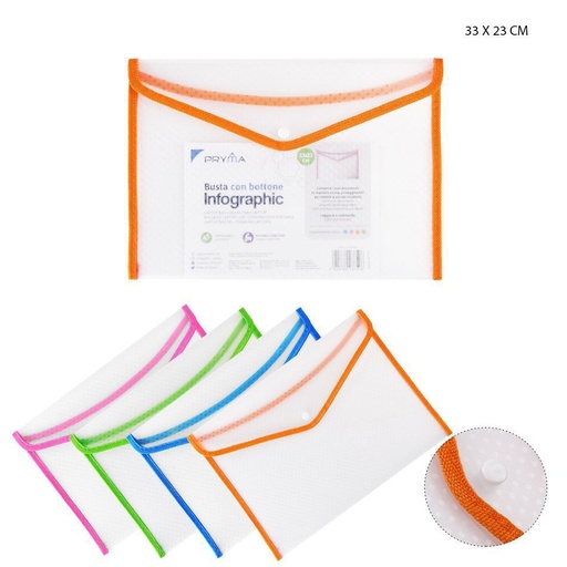 [0222258] Carpeta botón A4 33X23CM - Accesorios de oficina