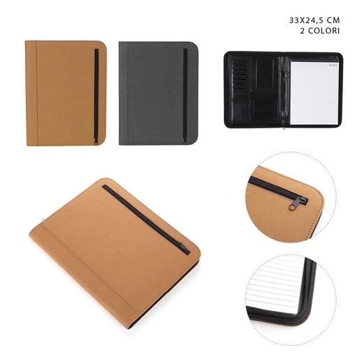 [0222297] Caderno de bolsillo de PU, 33x24.5 cm - Papelería