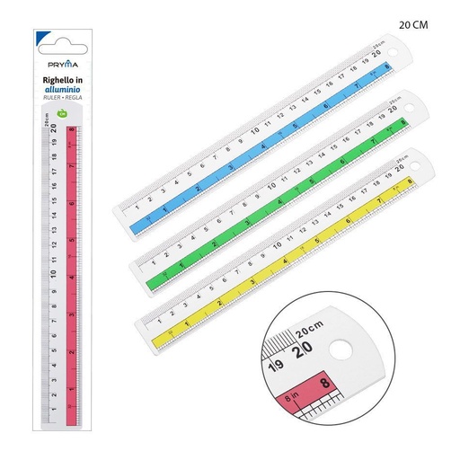 [0222884] Regla de aluminio 20cm para medición