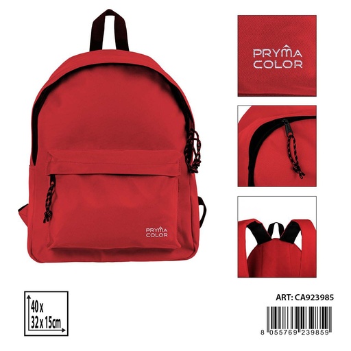 [0222878] Mochila escolar roja 40x31x15 cm - Mochilas