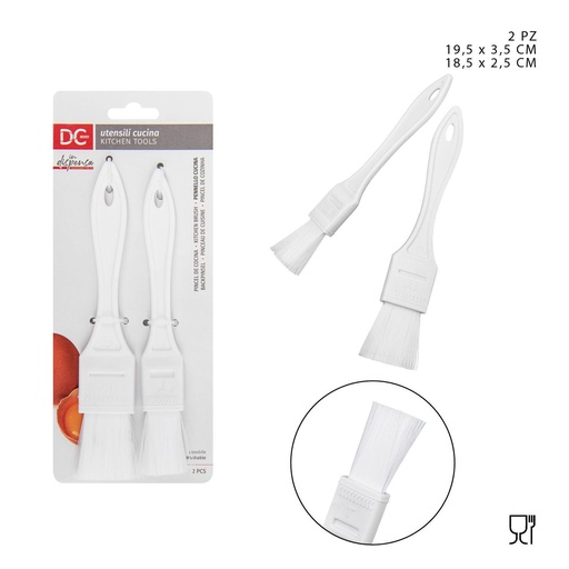 [0222807] Pincel para alimentos 19.5 x 3.5 - 18.5 x 2.5 cm - Utensilios de cocina