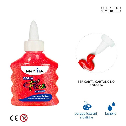 [0222930] Pegamento fluorescente 88ml rojo