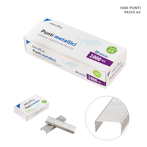 [0223489] Grapas de metal 64,1000pzs x10 - Material de oficina