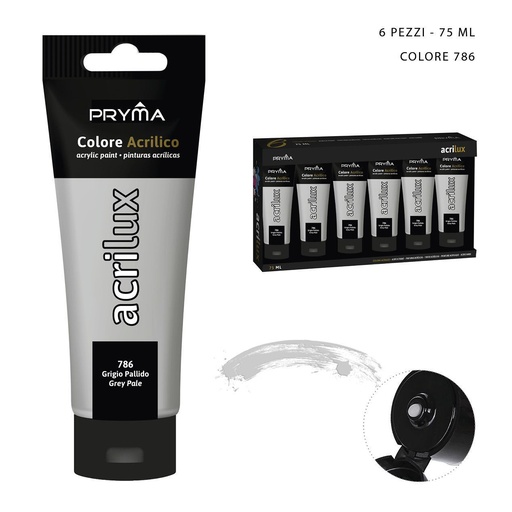 [0223538] Pintura acrílica 75ml color gris claro para artistas