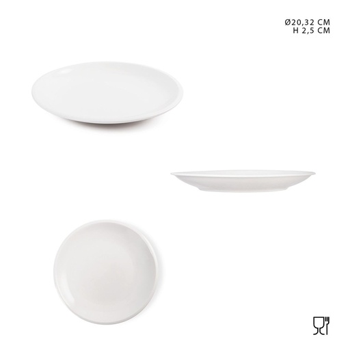 [0223542] Plato de porcelana para fruta 20.32cm para cocina