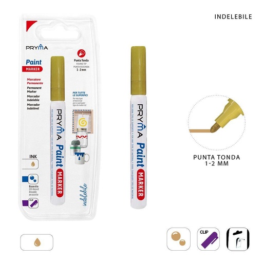 [0224048] Ratolador redondo de pintura 2mm oro - Herramientas de escritura