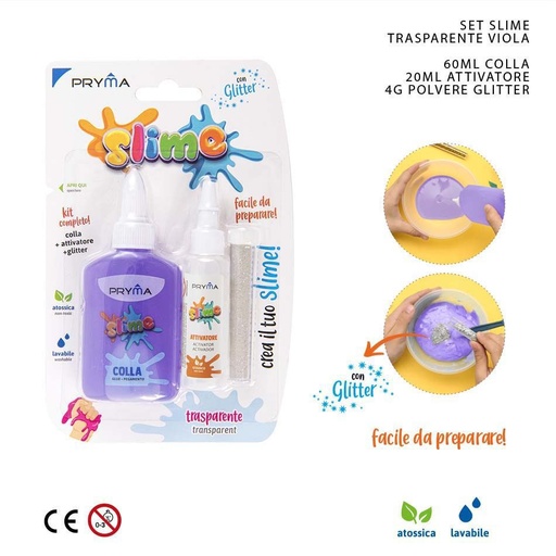 [0224205] Juego de slime 60ml violeta transparente para manualidades