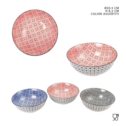 [0224469] Ensaladera de cerámica con estampado estrella - Utensilios de cocina