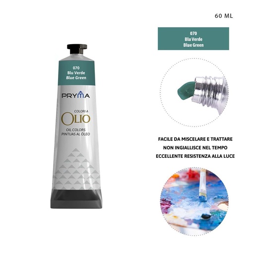 [0224627] Pintura al óleo 60ml N.070 verde azulado - Pinturas y arte