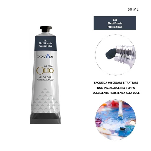 [0224635] Pintura al óleo 60ml azul de Prusia N.031 para artistas y pintores