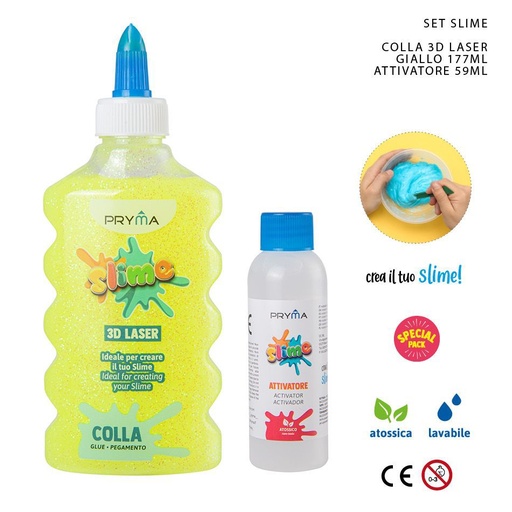 [0224828] Slime 3D con pegamento moldeador amarillo 59ml para manualidades