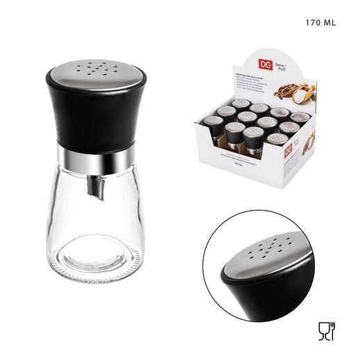 [0224946] Dispensador de sal/pimienta 170 ml de cristal - Utensilios de cocina