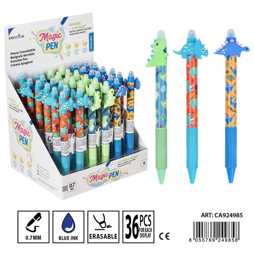 [0225405] Bolígrafo borrable 0.7 mm dinosaurio - Herramientas de escritura