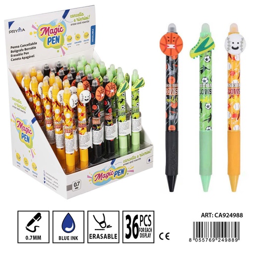 [0225408] Bolígrafo borrable 0.7 mm deporte - Herramientas de escritura