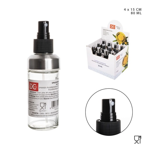 [0223813] Pulverizador de cristal 80 ml 4 x 15 cm - Accesorios de cocina