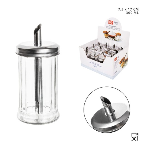 [0223815] Azuquero de cristal 300 ml 7.5x17 cm - Utensilios de cocina