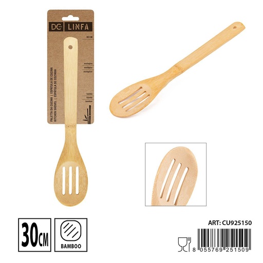 [0223858] Espátula de bambú redonda 30 cm - Utensilios de cocina