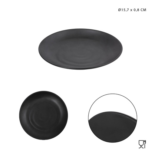 [0224518] Plato plano melamina 15.7x0.8 cm - Accesorios de cocina