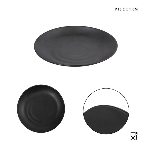 [0224519] Plato plano melamina D18.2X1 cm - Utensilios de cocina