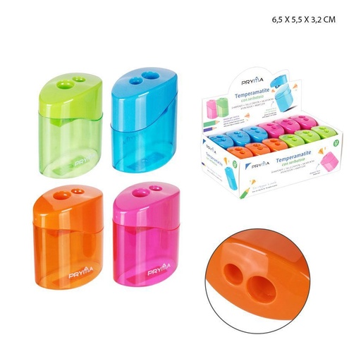 [0223833] Sacapuntas doble agujero 6x5.5x3 cm - Papelería y útiles escolares