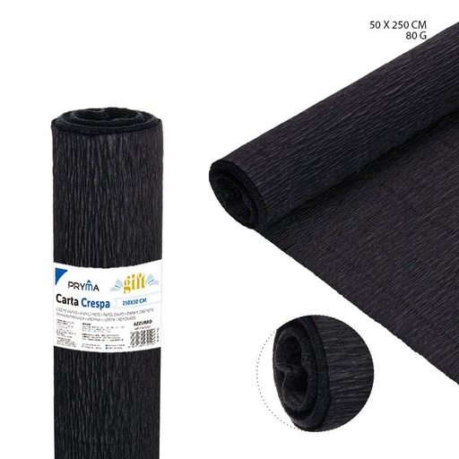 [0223952] Papel crepé 80g 50x250cm negro para manualidades