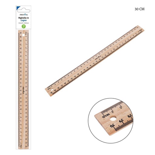 [0224735] Regla de madera 30 cm - Herramientas de medición