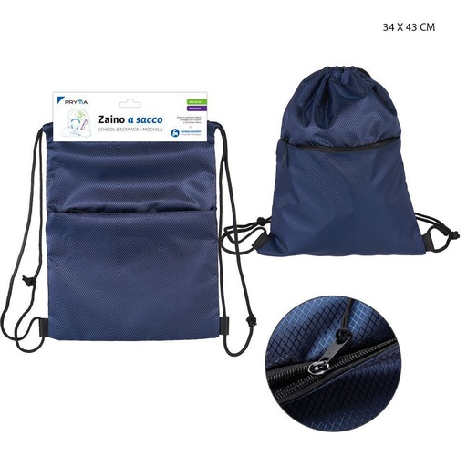 [0225857] Bolsa de deporte azul 34x43cm - Estuches y mochilas