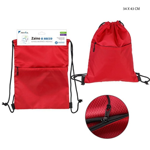 [0225859] Bolsa de deporte roja 34x43cm - Estuches y mochilas